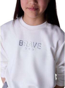 Felpa Mayoral Brave bianca per ragazza