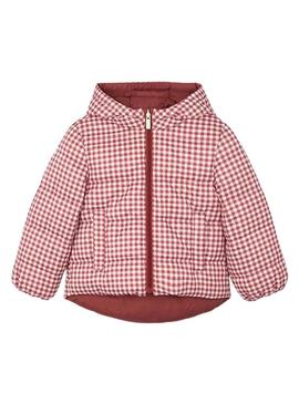 Cappotto Mayoral reversibile trapuntato granata per bambina