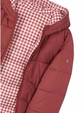 Cappotto Mayoral reversibile trapuntato granata per bambina