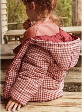 Cappotto Mayoral reversibile trapuntato granata per bambina