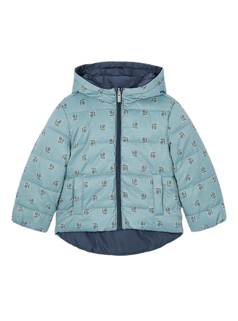 Giaccone Mayoral reversibile imbottito blu per bambina