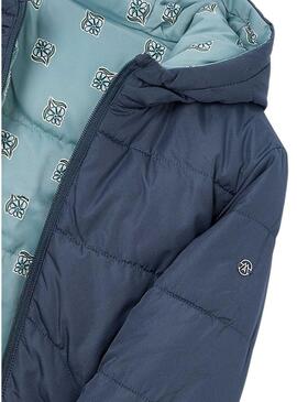 Giaccone Mayoral reversibile imbottito blu per bambina