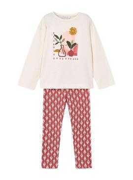 Set Mayoral con leggings estampados y camiseta para niña.