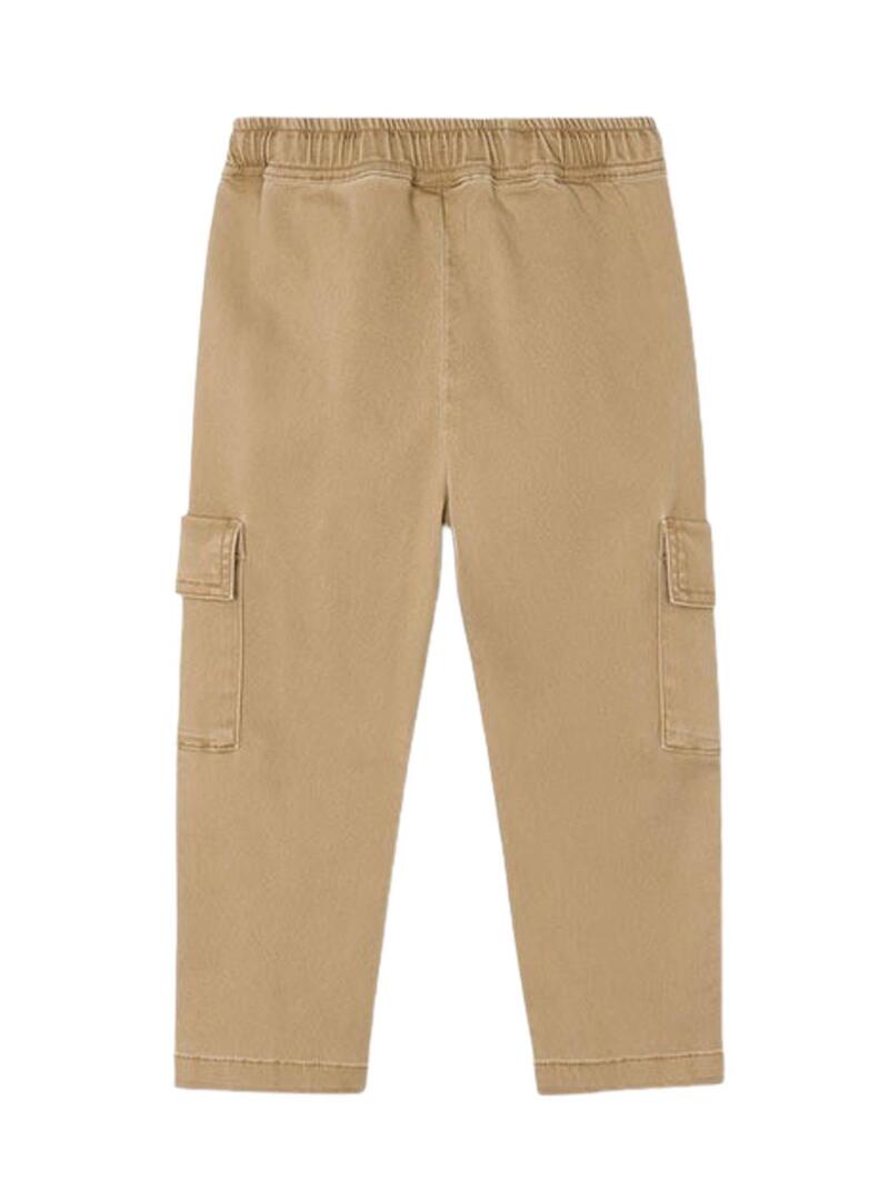 Pantaloni cargo Mayoral color cammello unisex