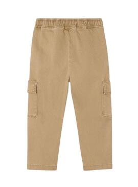 Pantaloni cargo Mayoral color cammello unisex