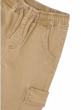 Pantaloni cargo Mayoral color cammello unisex