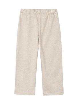 Pantaloni Mayoral a coste beige per bambina.