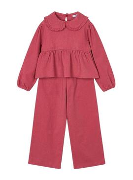 Set Mayoral pantaloni e camicetta bordeaux per bambina