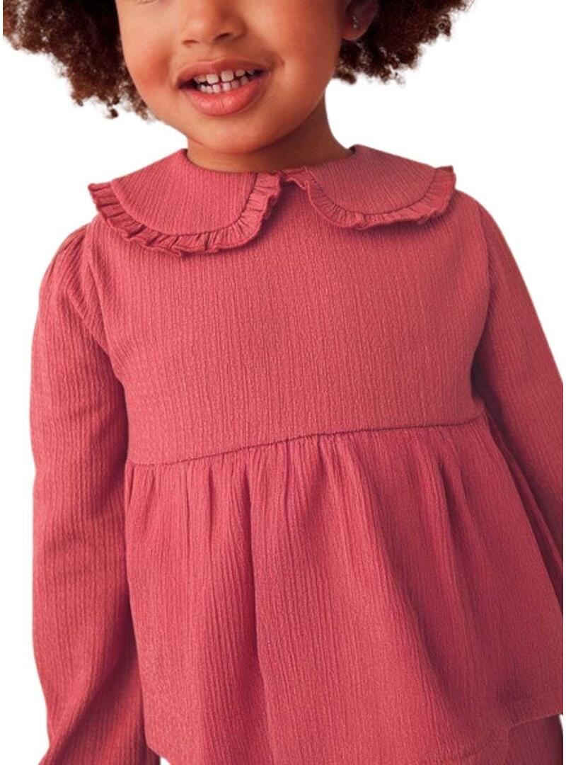 Set Mayoral pantaloni e camicetta bordeaux per bambina