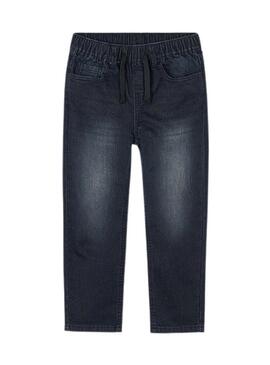 Pantaloni in denim Mayoral jogger neri per bambini