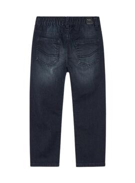 Pantaloni in denim Mayoral jogger neri per bambini