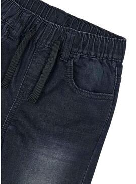 Pantaloni in denim Mayoral jogger neri per bambini