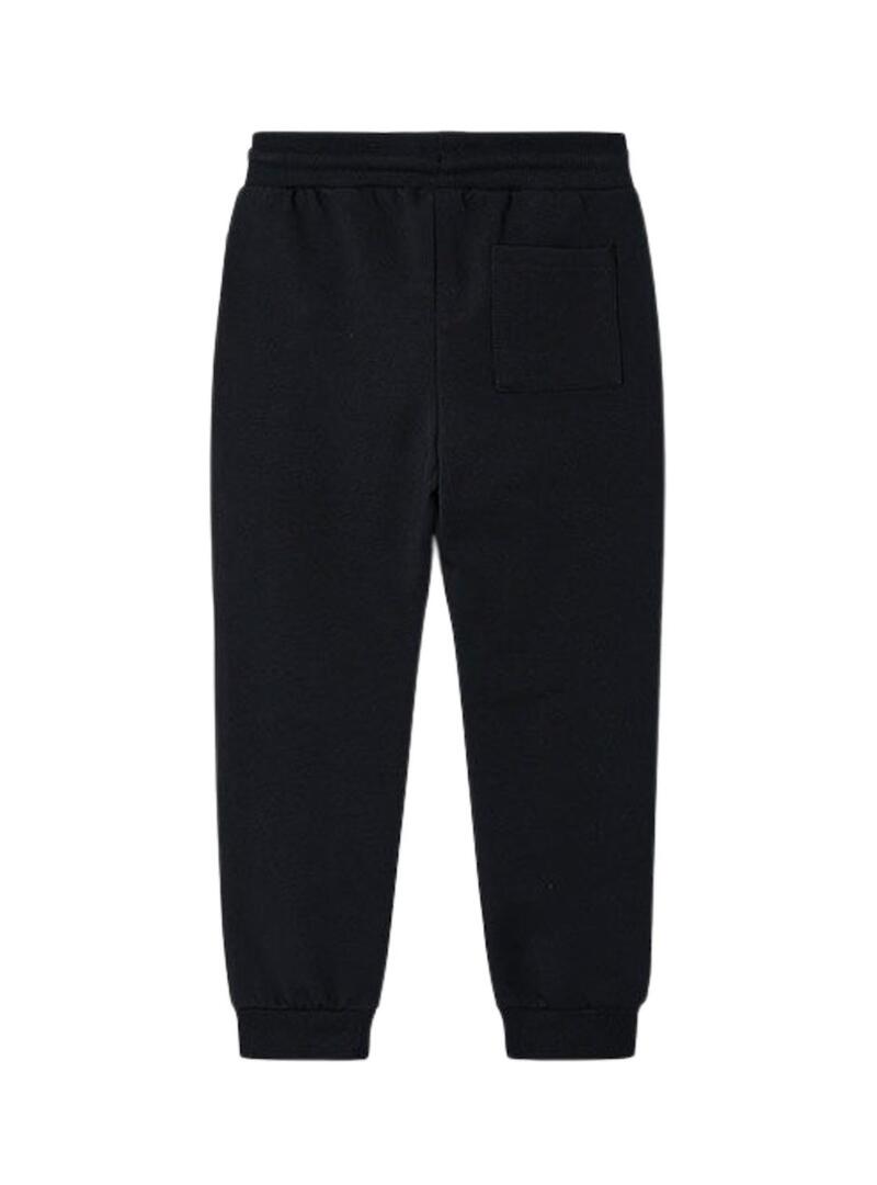 Pantaloni sportivi di base neri per bambino Mayoral.