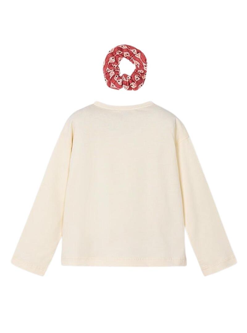 Maglietta Mayoral con elastico beige per bambina