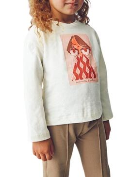 Maglietta Mayoral con elastico beige per bambina