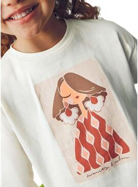 Maglietta Mayoral con elastico beige per bambina