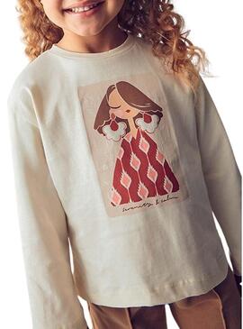Maglietta Mayoral con elastico beige per bambina