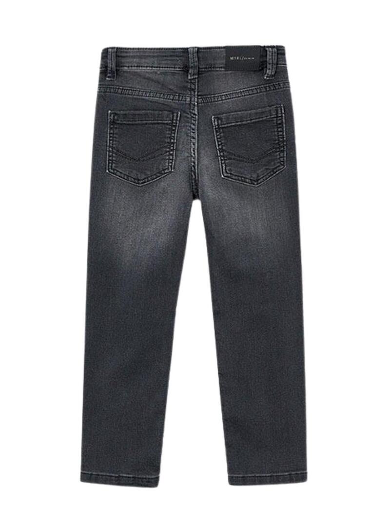 Pantaloni in denim Mayoral grigi aderenti per bambino