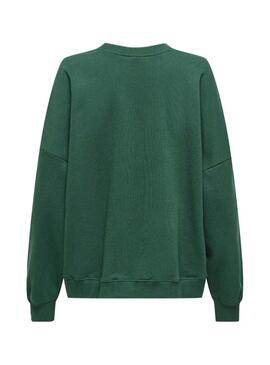 Felpa Only Bila Bear verde per donna