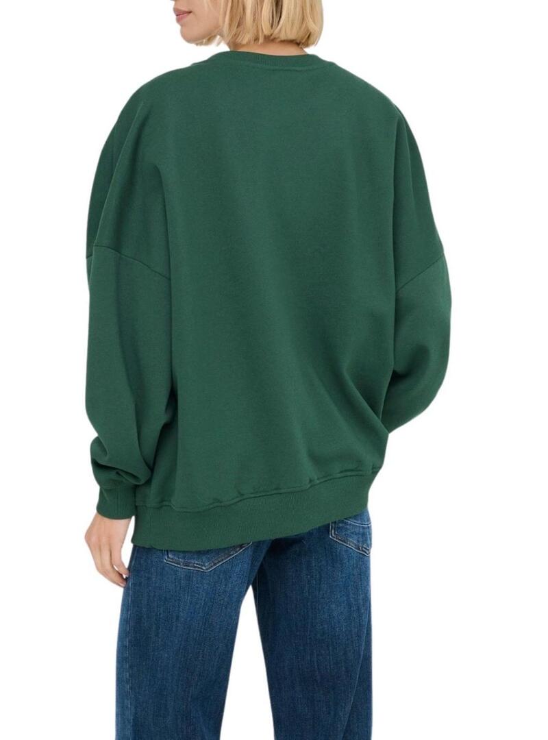 Felpa Only Bila Bear verde per donna