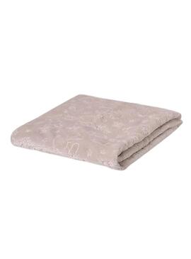 Set Mayoral in coperta e passegino beige per neonato.