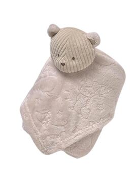 Set Mayoral in coperta e passegino beige per neonato.
