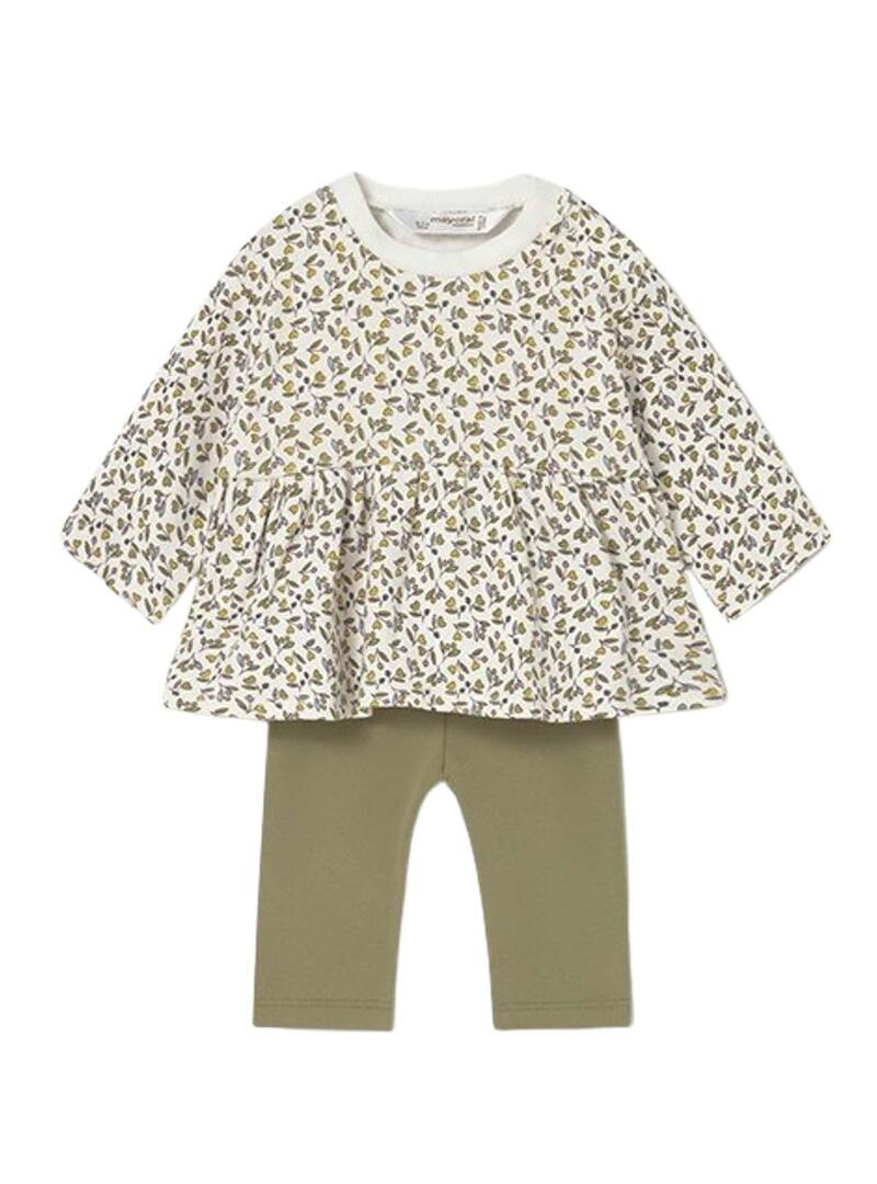 Set Mayoral 4 pezzi leggings verdi per bambini