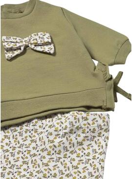 Set Mayoral 4 pezzi leggings verdi per bambini