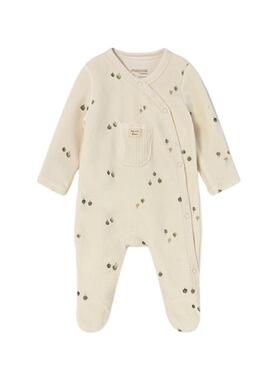 Pigiama Mayoral in pile stampato beige per bambini