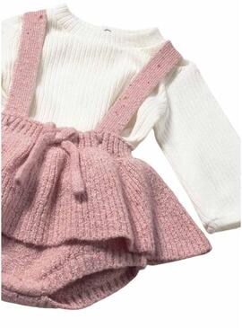 Set Mayoral gonna 3 pezzi rosa per neonato.