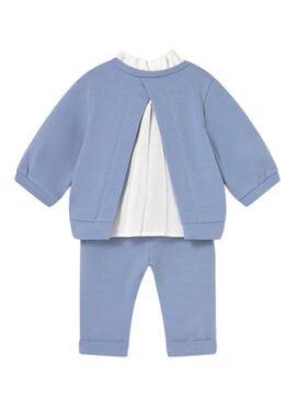 Set Mayoral felpa e pantaloni blu baby