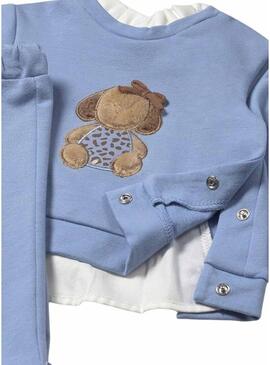 Set Mayoral felpa e pantaloni blu baby
