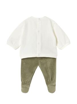 Set Mayoral con polaina verde y sudadera para bebé