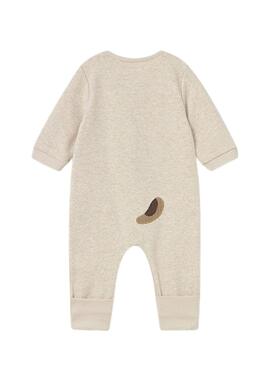 Pelele Mayoral con applicazioni ricamate beige per neonato
