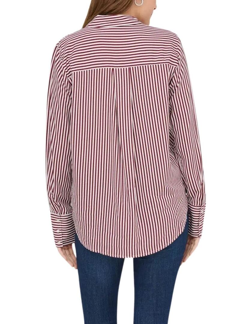 Camicia Only Berit rossa e bianca per donna