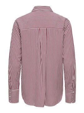 Camicia Only Berit rossa e bianca per donna