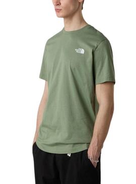 Maglietta The North Face Box verde per uomo