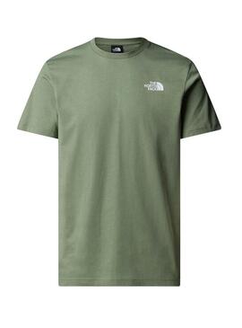 Maglietta The North Face Box verde per uomo