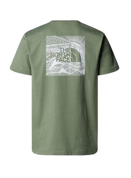 Maglietta The North Face Box verde per uomo