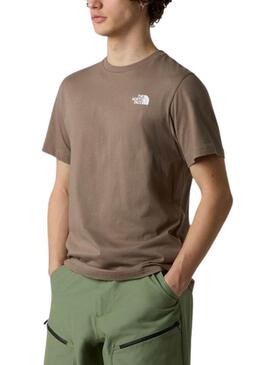 Maglietta The North Face Box marrone per uomo