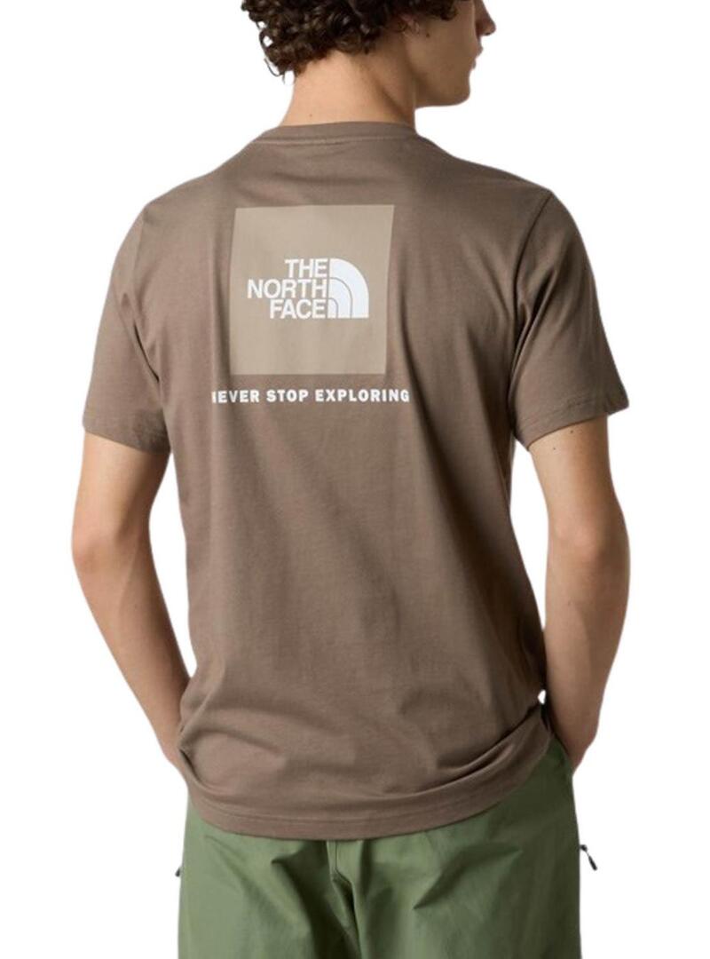 Maglietta The North Face Box marrone per uomo
