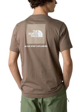 Maglietta The North Face Box marrone per uomo