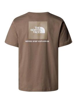 Maglietta The North Face Box marrone per uomo