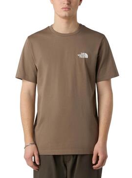 Maglietta The North Face Simple Dome marrone per uomo