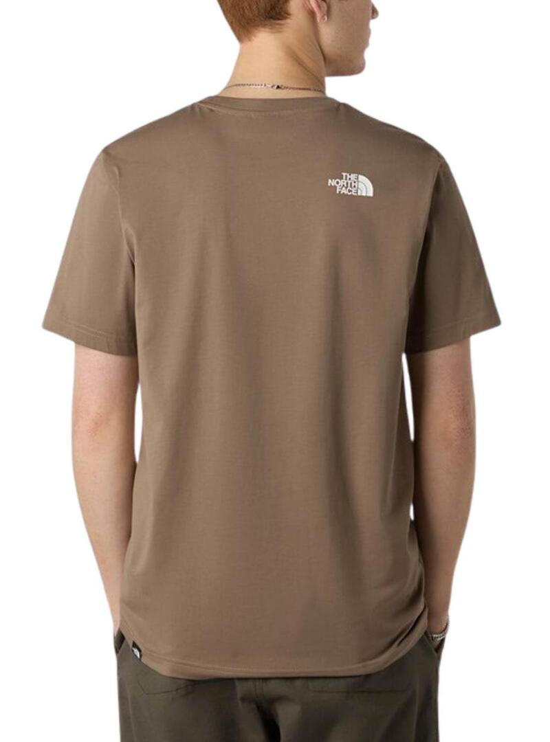 Maglietta The North Face Simple Dome marrone per uomo