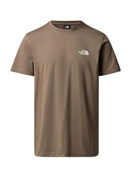 Maglietta The North Face Simple Dome marrone per uomo