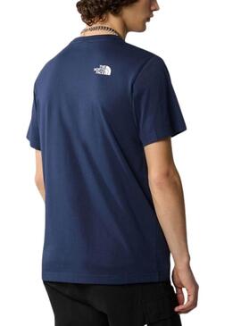 Maglietta The North Face Simple Dome blu per uomo
