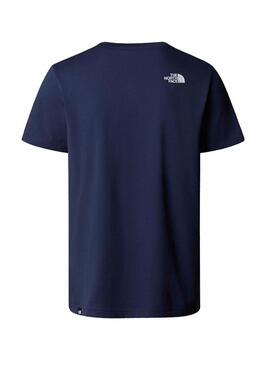 Maglietta The North Face Simple Dome blu per uomo