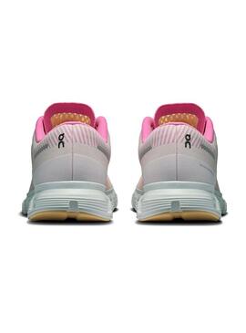 Sneakers On Cloud 6 rosa e arancioni per donna.
