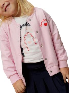Maglietta Name It Lira bianca con cuori per bambina.